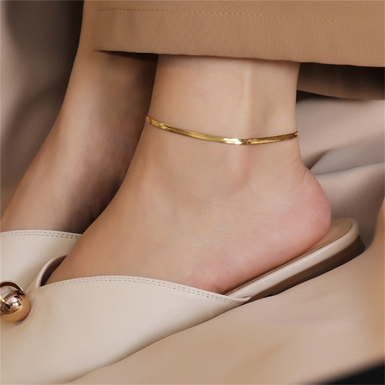 Gia Gold Sildeben Anklet