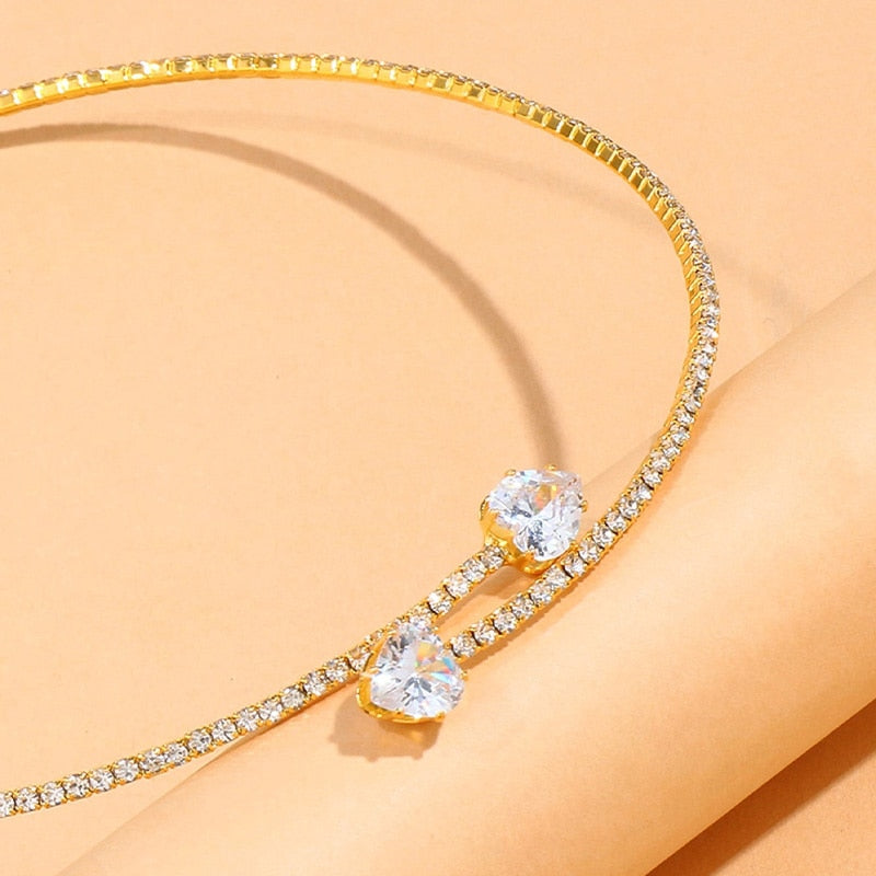 CRYSTAL | GOLD NECKLACE