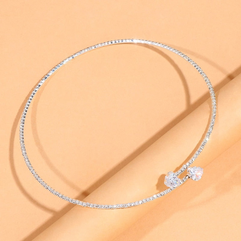 CRYSTAL NECKLACE | SILVER