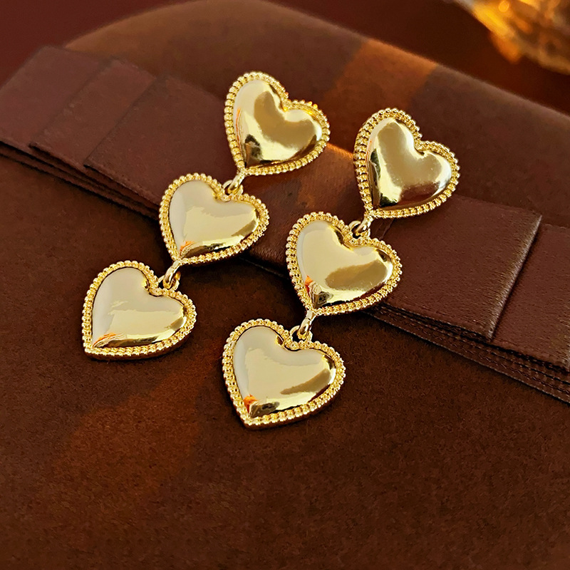 Aimee Gold Heart Earrings