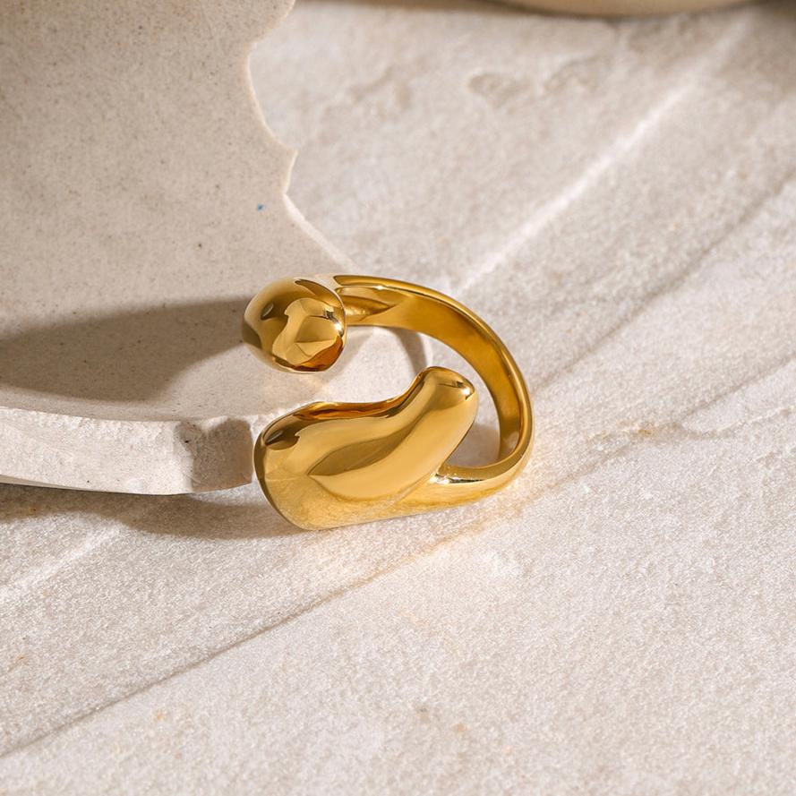 Abstract Gold Ring